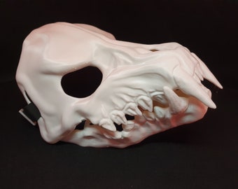 Cosplay Wolf Schedel Masker Skulldog Masker Fursuit Harige Hond Dier Masker Halloween Cosplay Kostuum Gezicht Beweegbaar 3D Print Cadeau DIY