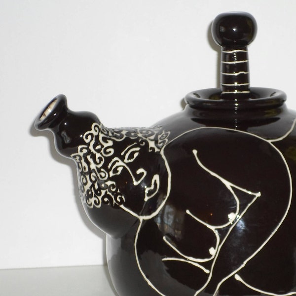 Whimsical NAKED LADY ceramic Teapot