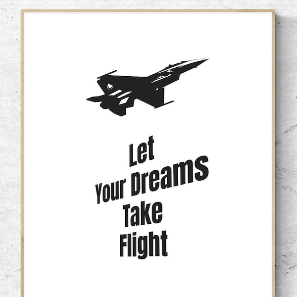 Aviation Quote, Flying Quotes, Imagination Quote, Pilot Quote, Follow Your Dreams, Let Your Dreams, Flight Quote, Inspirational Quote Print
