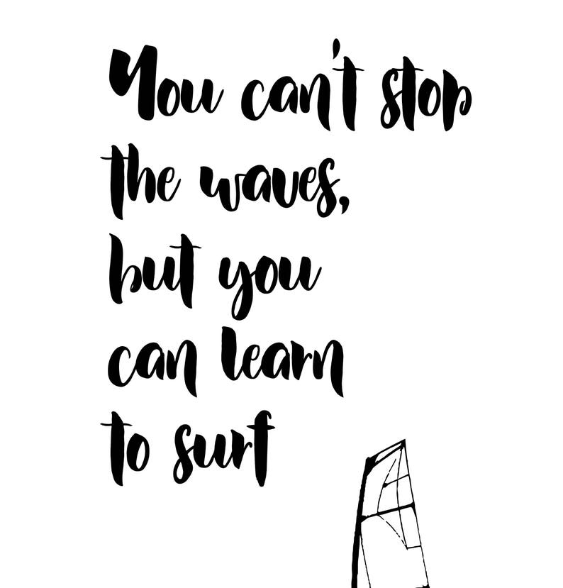 Windsurfing Quote Sport Print Windsurfer Lover Poster | Etsy