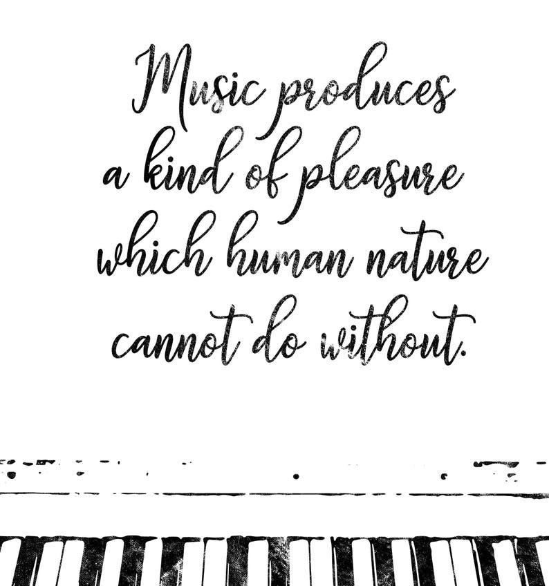 Citation sur la musique cadeau pour musicien art mural de