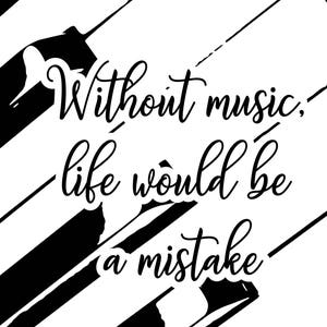 Quote about Music, Gift for Musician, Music wall art, Gift for music lover, Music art print, Musician print, Piano Print, Instant Download image 4