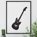 Rock Guitar Printable Poster Modern, Musical Instrument, Musician Wall ...