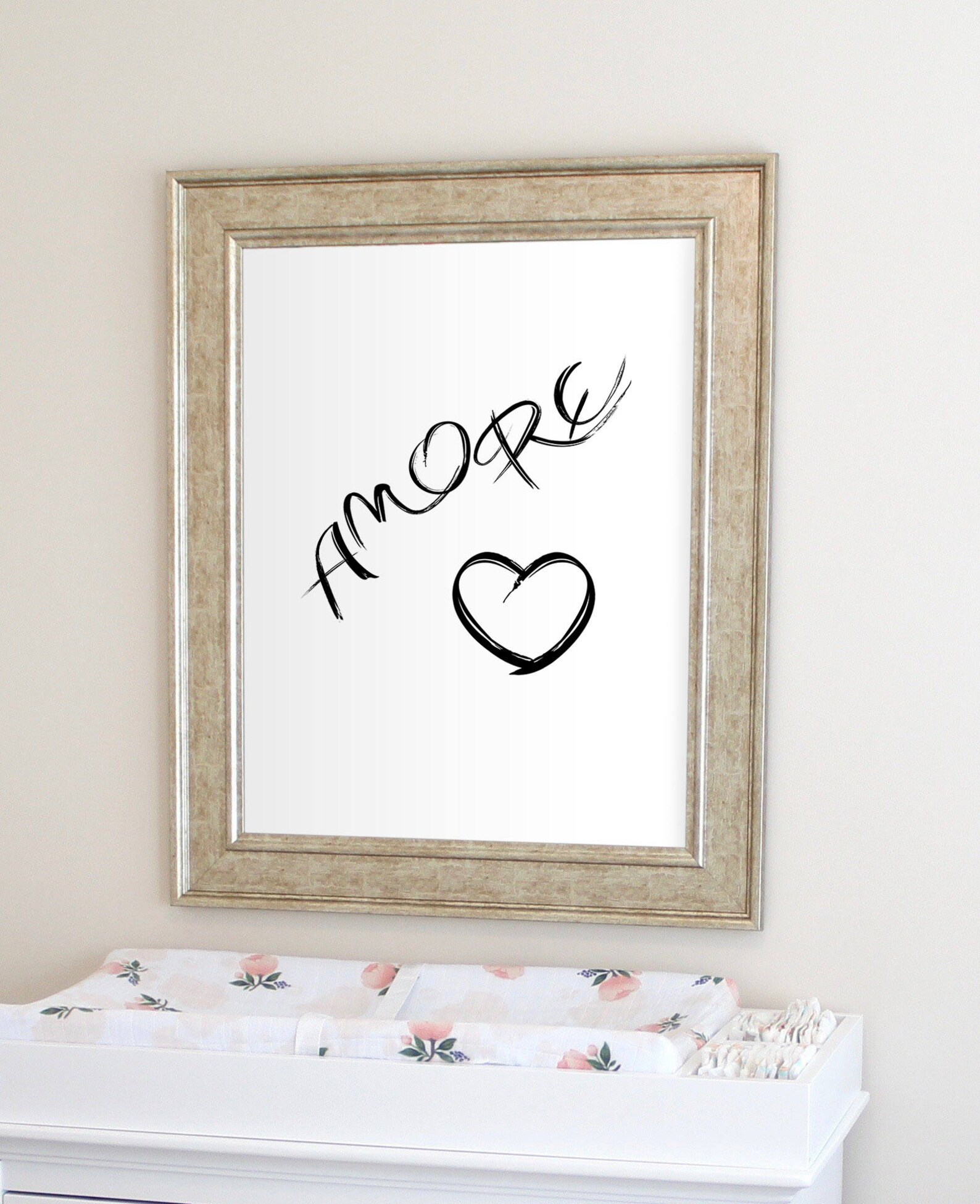 Amore Wall Art, Amore Print, Printable Wall Art, Love Art, Bedroom Art