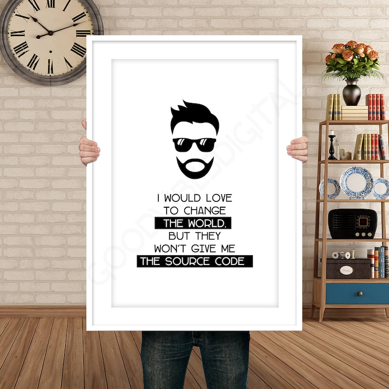 Computer Programmer, Programmer Gift, Funny Quote, Geek Quote ...