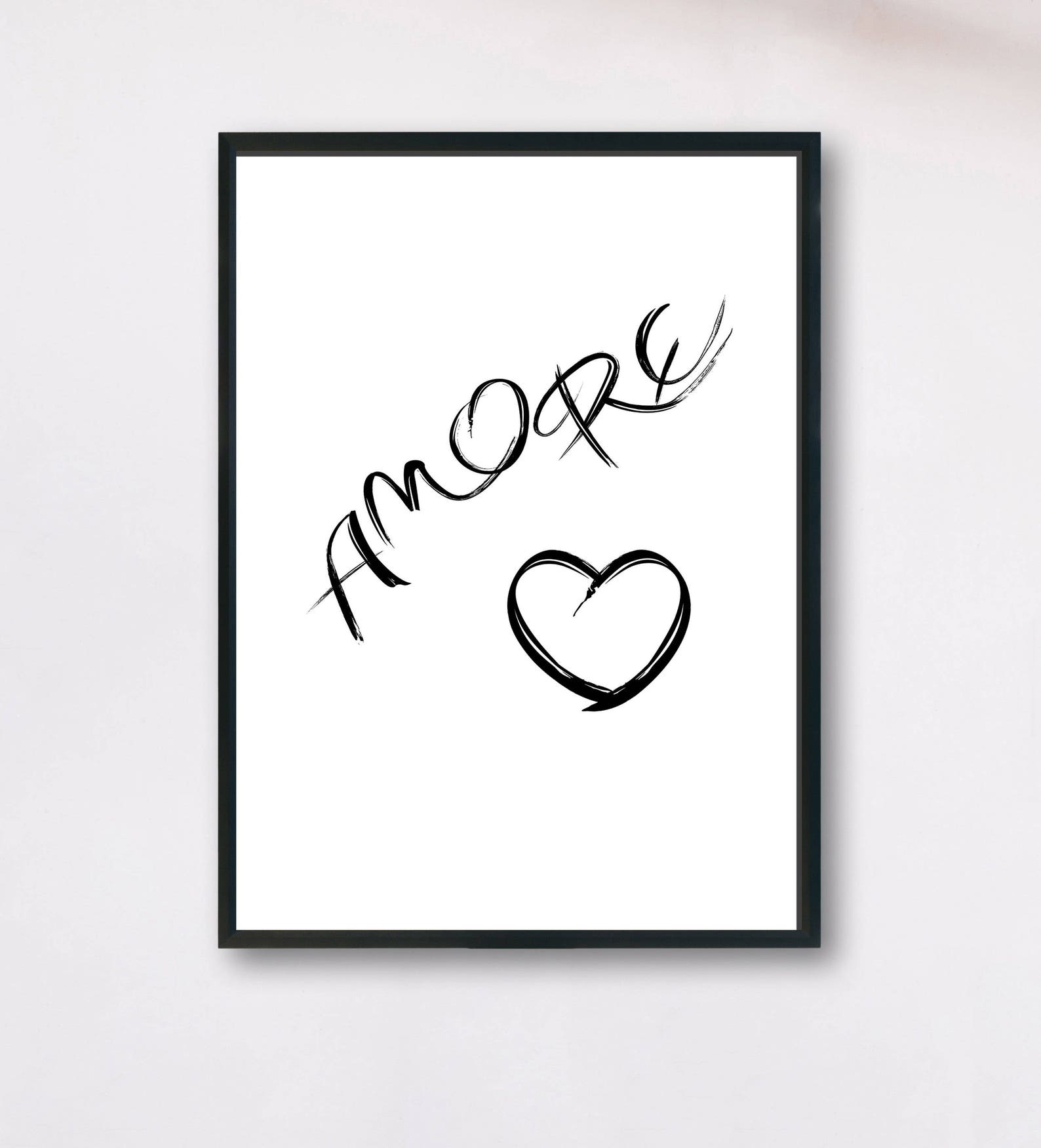 Amore Wall Art, Amore Print, Printable Wall Art, Love Art, Bedroom Art ...