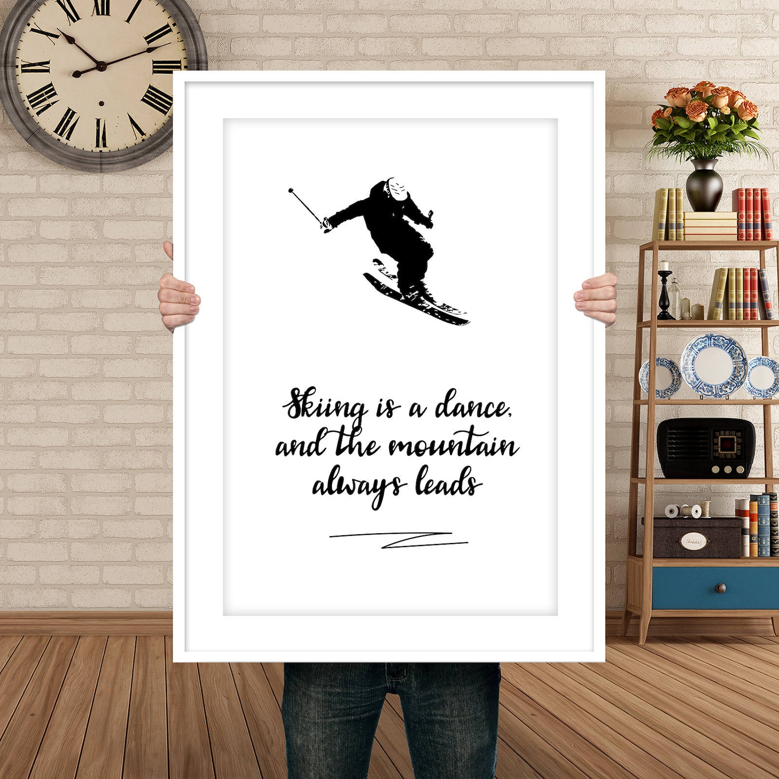 Skiing Quote, Ski Quotes, Skiing Wall Art, Skiing Sign Saying, Signs