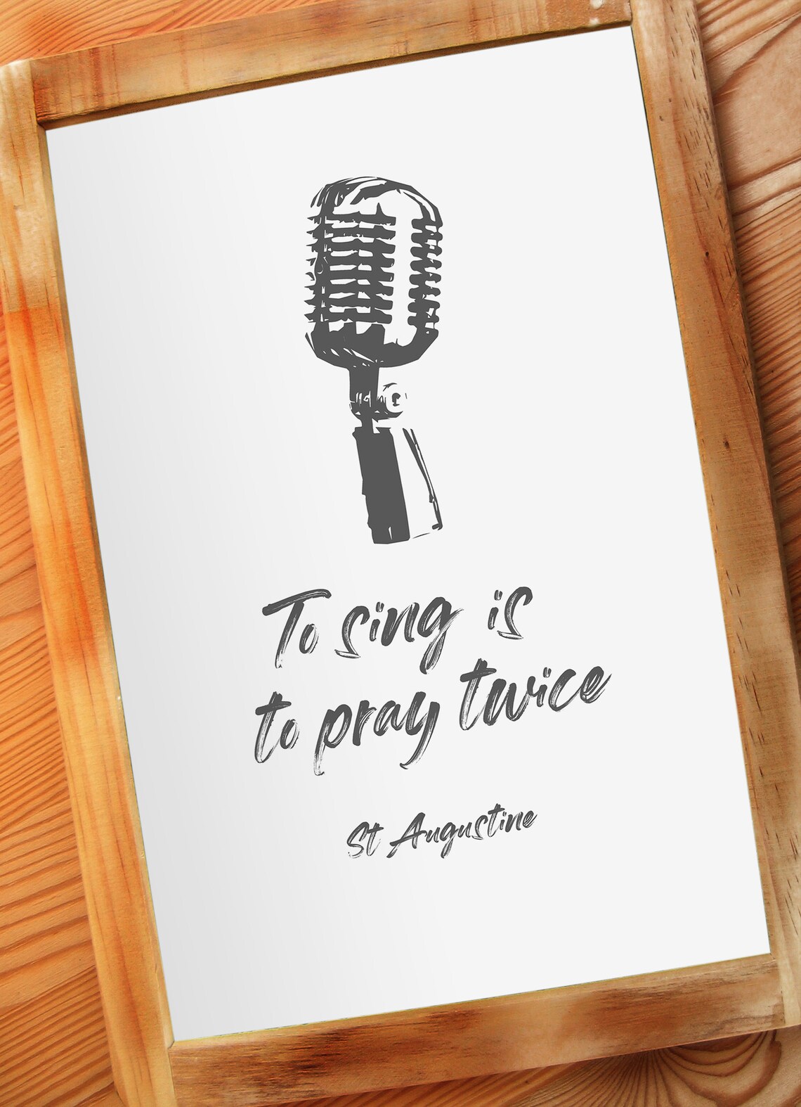 St Augustine Music Quote Printable Wall Art Decor Gift Idea Etsy