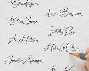 Personalised Handwritten Style Signature, Custom Handwriting sign, Family Signature, Personalized Signature Logo, Custom Business Signature