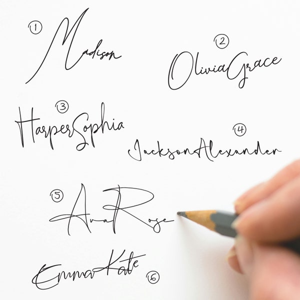 Personalisierte handschriftliche Signatur, benutzerdefinierte Handschrift, Familiensignatur, personalisiertes Signaturlogo, benutzerdefinierte Geschäftssignatur