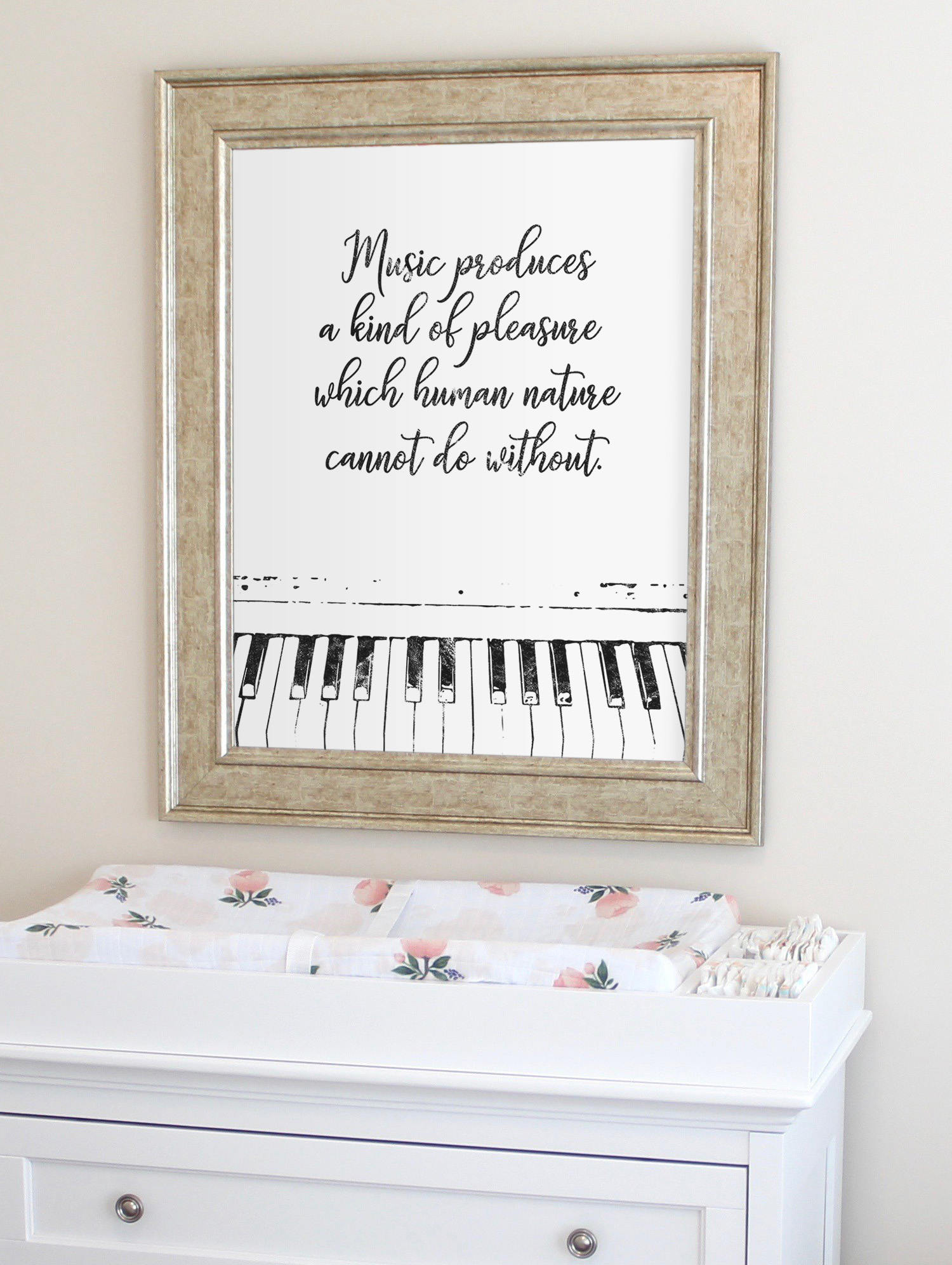 Zitat über Musik, Geschenk für Musiker, Musikdruck, Geschenk für