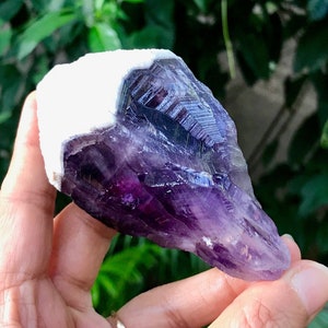 Natural Deep Purple Amethyst With Geothite Quartz Powerful And Protective Stone.
