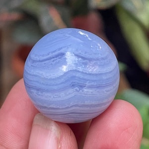 Banded Lace Agate, Blue Lace Agate Mini Sphere, Lace Agate Mini Sphere, Ball, Baby Blue Lace Agate Throat Chakra Stone