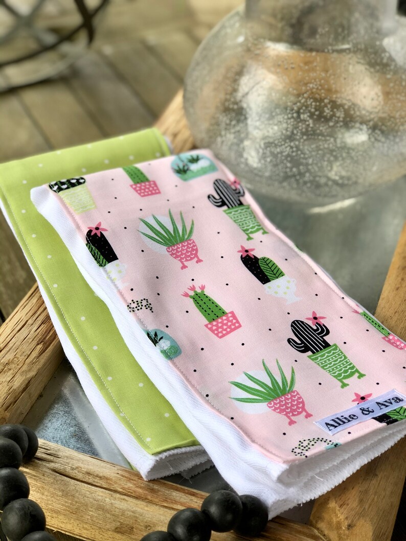 Summer Fabrics Pick 2 Burp Cloth Sets