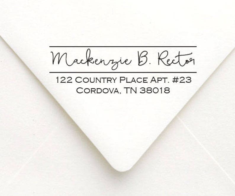 Self Inking Stamp Custom Calligraphy Return Address Stamp Personalized Handwriting Return Address Stamp with Proof
