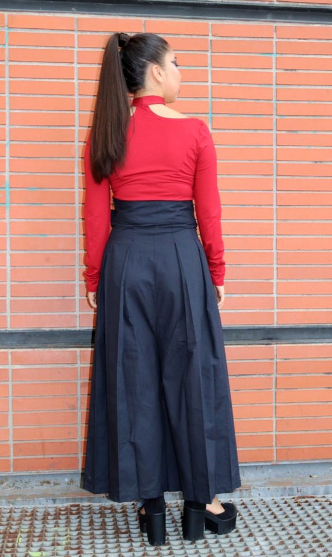 Black Hakama Pants Women