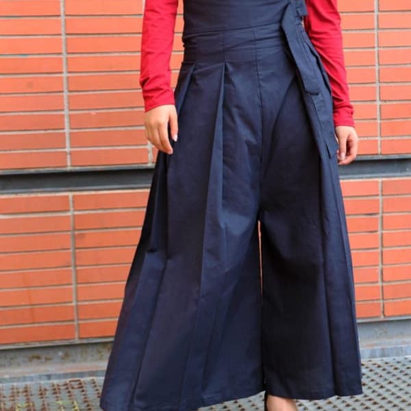 Urban zwarte Hakama broek - GRATIS aangetekende internationale verzending (met trackingcode)