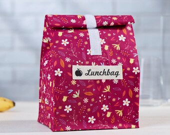 Lunchbag, Snackbag, Zero waste, waschbar, lebensmittelecht, verpackungsfrei, Brotzeittüte, Vespertasche, Geschenkidee, Nachhaltig, hübsch