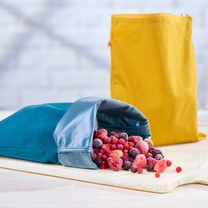 Gefrierbeutel - Freezer bag "2er Set (klein & groß)" Waschbar, Wiederverwendbar, Wasserdicht, Nachhaltig, Umweltfreundlich, Tiefkühlbeutel