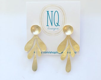 Gold Petal Earrings