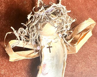 Adorno de ángel de ostra