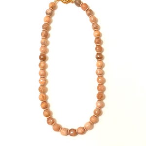 Neutral Moonstone  Necklace, Gemstone Necklace, layering necklace, Dainty Tan Necklace