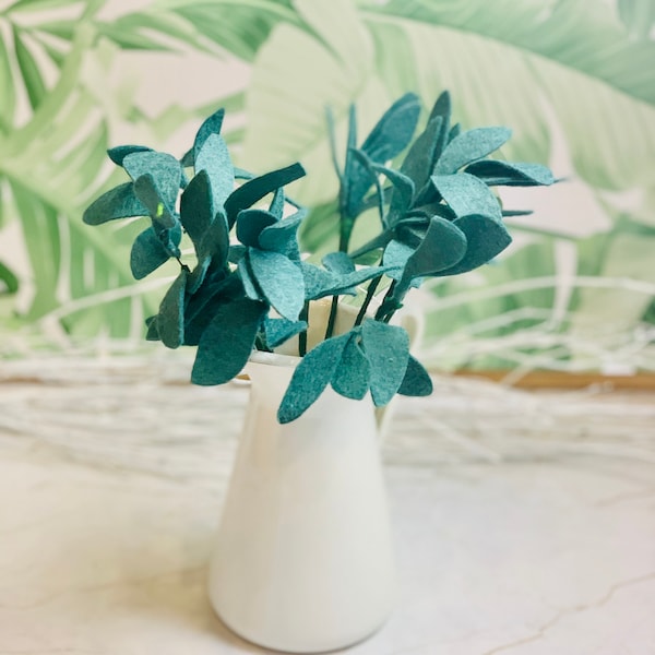 Artificial Single Sage Stems in Felt for Felt Flower Arrangements and Boho Decor Gift