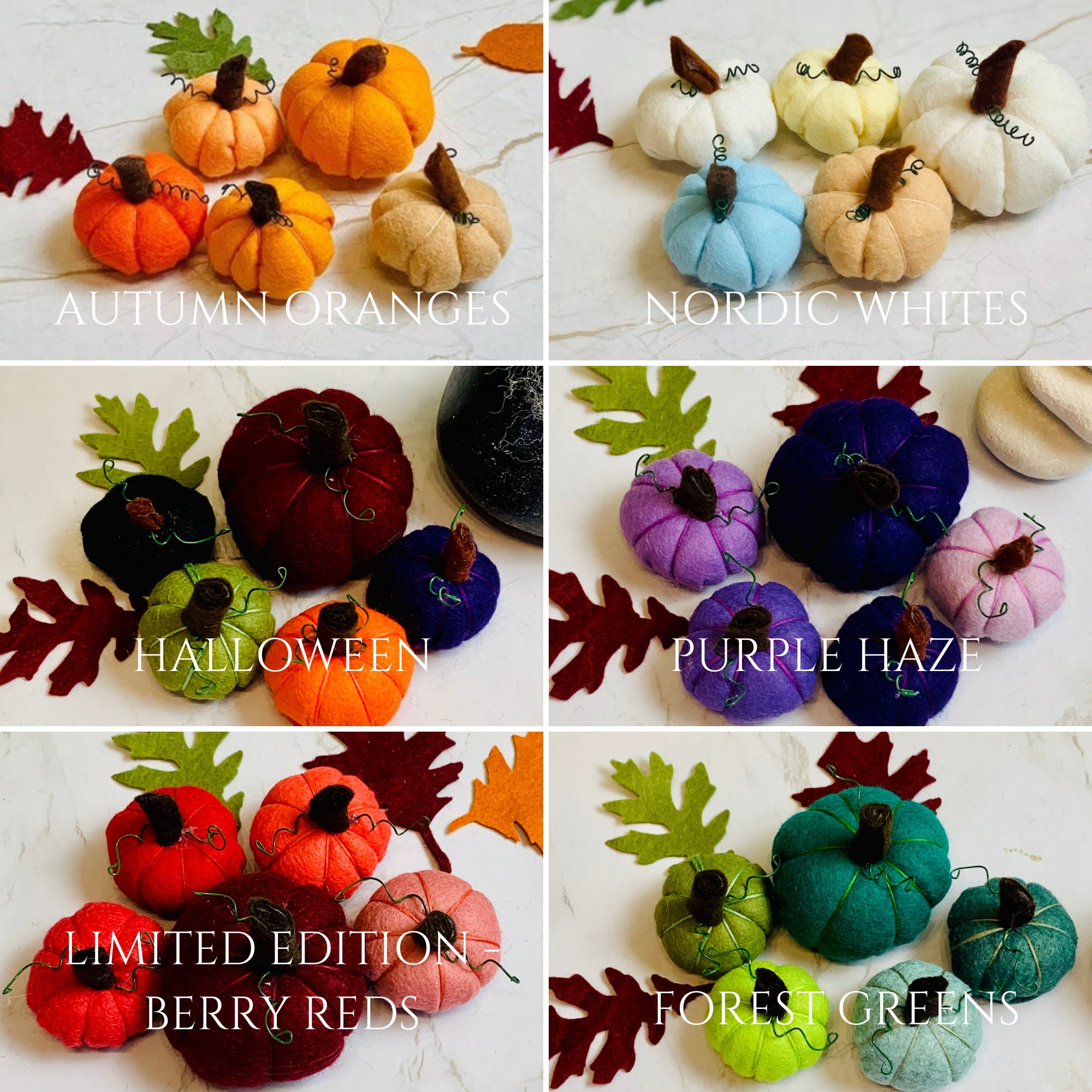 5 Mini Calabazas De Felpa Para Decoración De Otoño, 5 Cm, Colores Variados, Halloween Y Acción De Gracias
