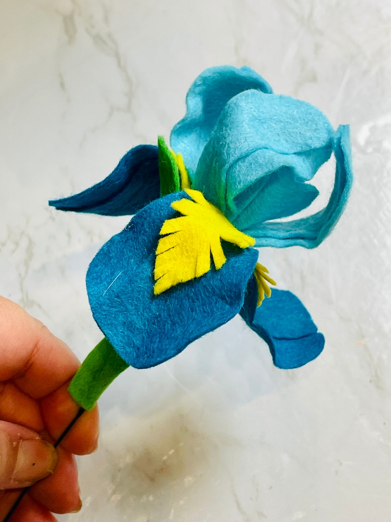 Felt Iris Flower Perfect Wedding Flowers Home Decor or Etsy