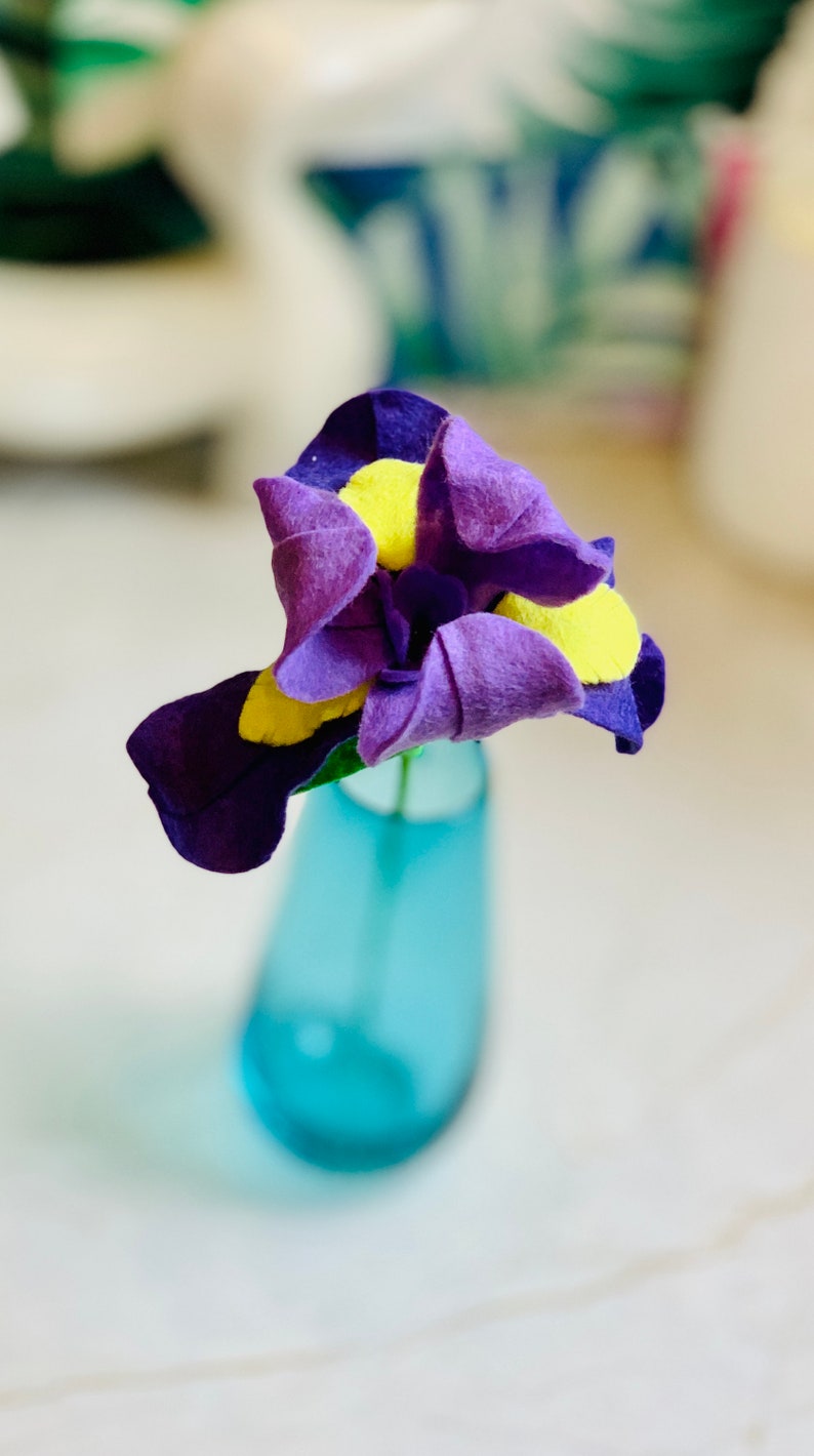 Felt Iris Flower Perfect Wedding Flowers Home Decor or Etsy