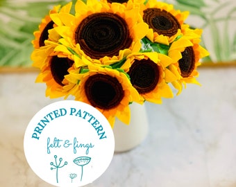 Printed Felt SUNFLOWER Tutorial