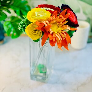 Rainbow Felt Flower Flower Arrangement Based on the Chakras image 8