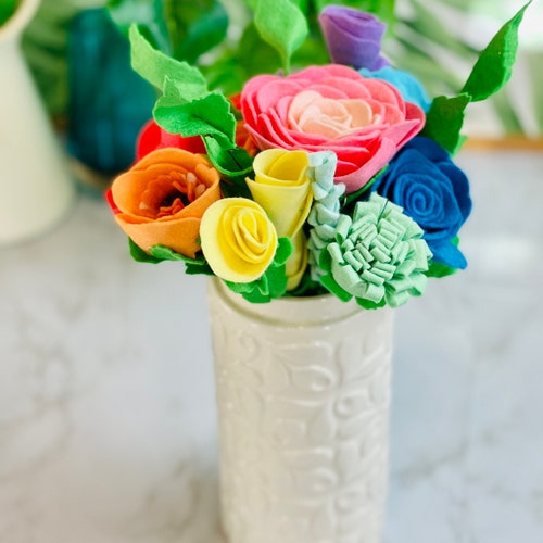 Pastel Rainbow Felt Flowers Fl Home Decor Artificial Uk - Felt Home Decor Flowers Pastel Rainbow Felt Flowers Fl Home Decor Artificial Uk - Felt Home Decor Flowers