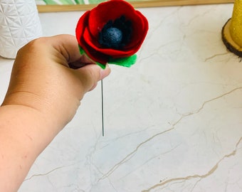 Felt Poppy Stems