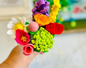 Danke Geschenk - Kleine Filz Blumenarrangement - Lehrer Wertschätzung Geschenk Jahresende