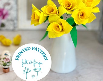 Printed Felt DAFFODIL Tutorial