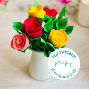 PDF Download Printable Felt ROSE Tutorial