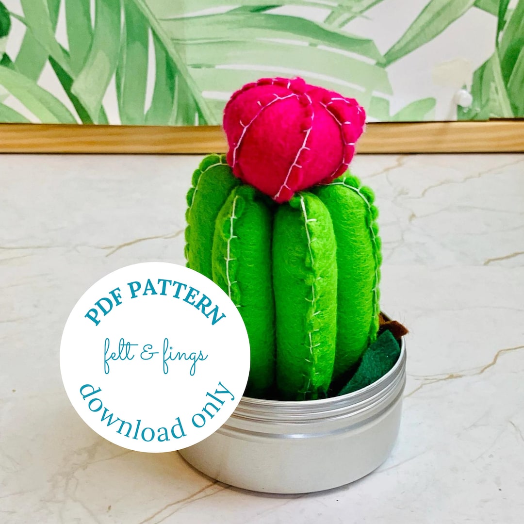 Printable Felt Cactus Tutorial With Pattern - Etsy