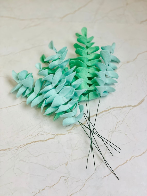 Faux Felt Eucalyptus Leaves ideal for Felt Floral Arrangements
