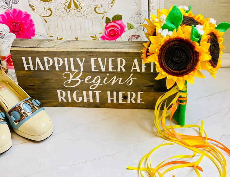 Simple Sunflower Wedding Bouquet