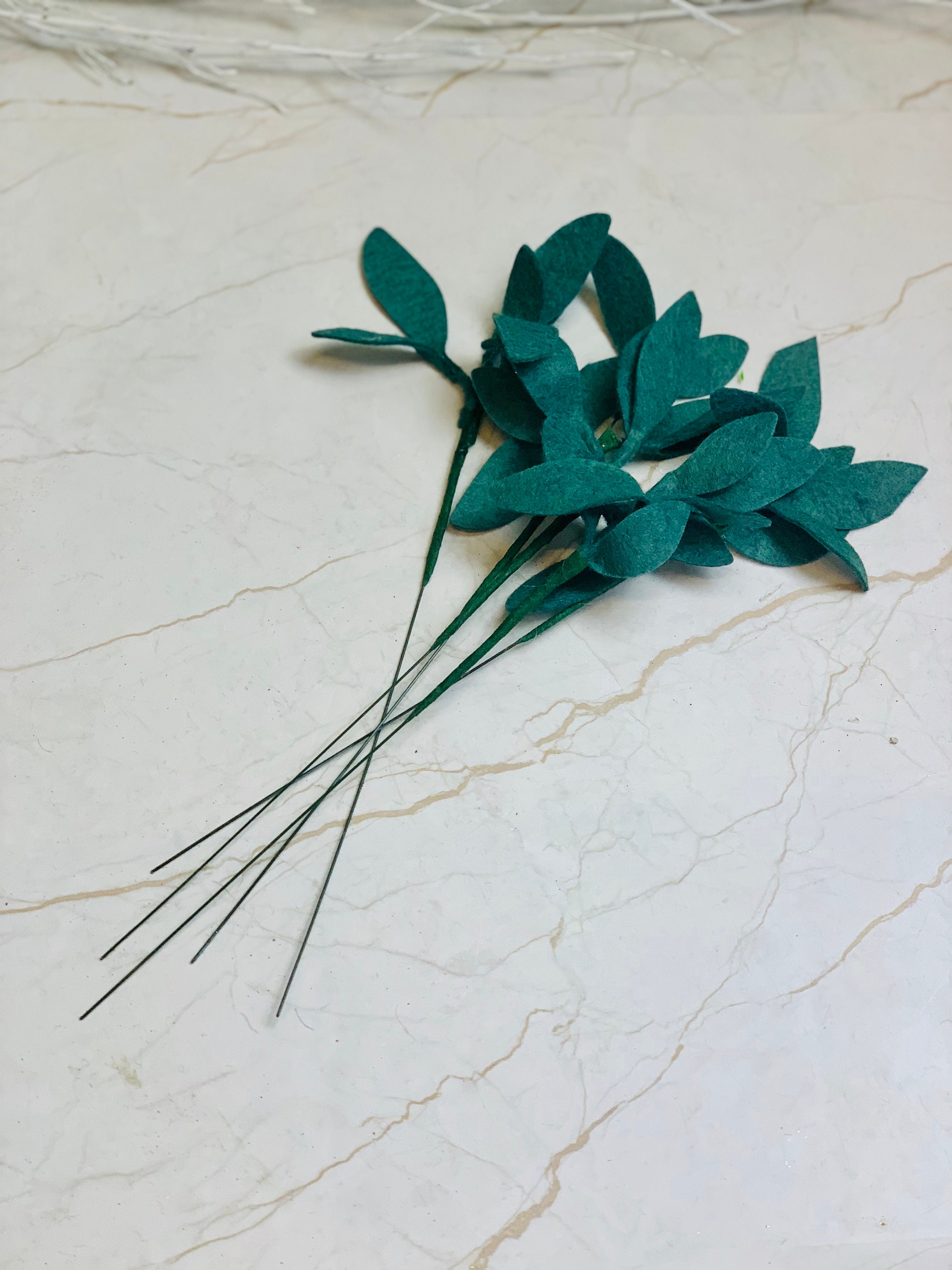 Artificial Single Sage Stems in Felt for Felt Flower Etsy