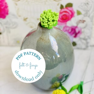 Printable Felt Flower Chrysanthemum Tutorial and Pattern
