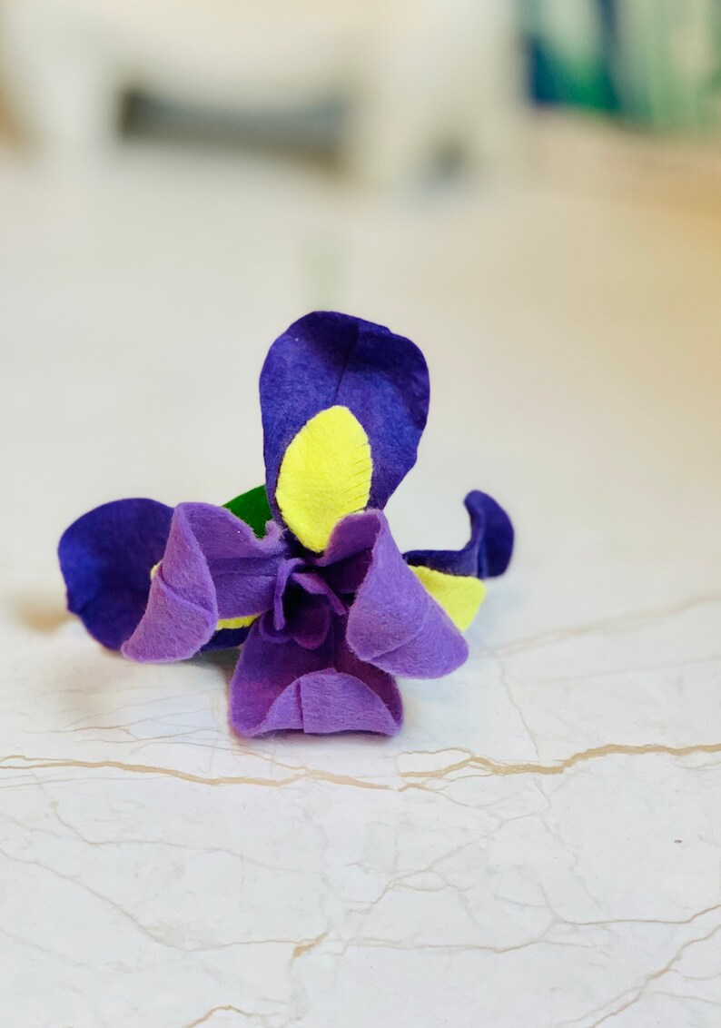 Felt Iris Flower Perfect Wedding Flowers Home Decor or Etsy
