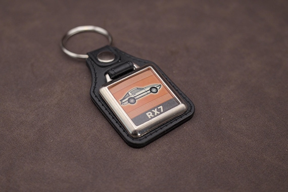 Carbon Fibre Keychain For Mazda RX7 FD FC SA, Rotor, Rotary