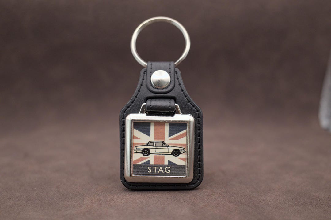 Triumph Stag Keyring - Leatherette & Chrome British Classic V8 Car ...