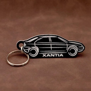 Citroen Xantia Keyring - Acrylic Lasercut Classic Retro French car Keychain