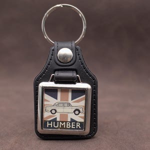 Humber Hawk Keyring - Leatherette & Chrome British Classic Car Keychain