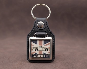 Daimler SP250 Dart Keyring - Leatherette & Chrome Keyfob