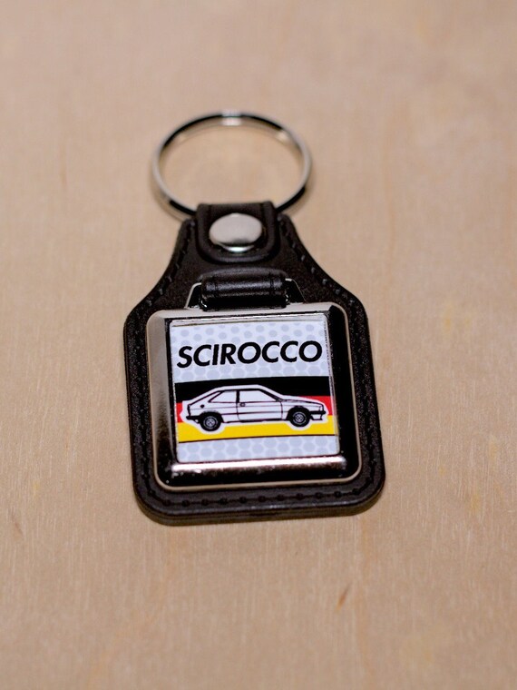 VW Scirocco Mk1 Keyring Leatherette Chrome Keyfob Etsy