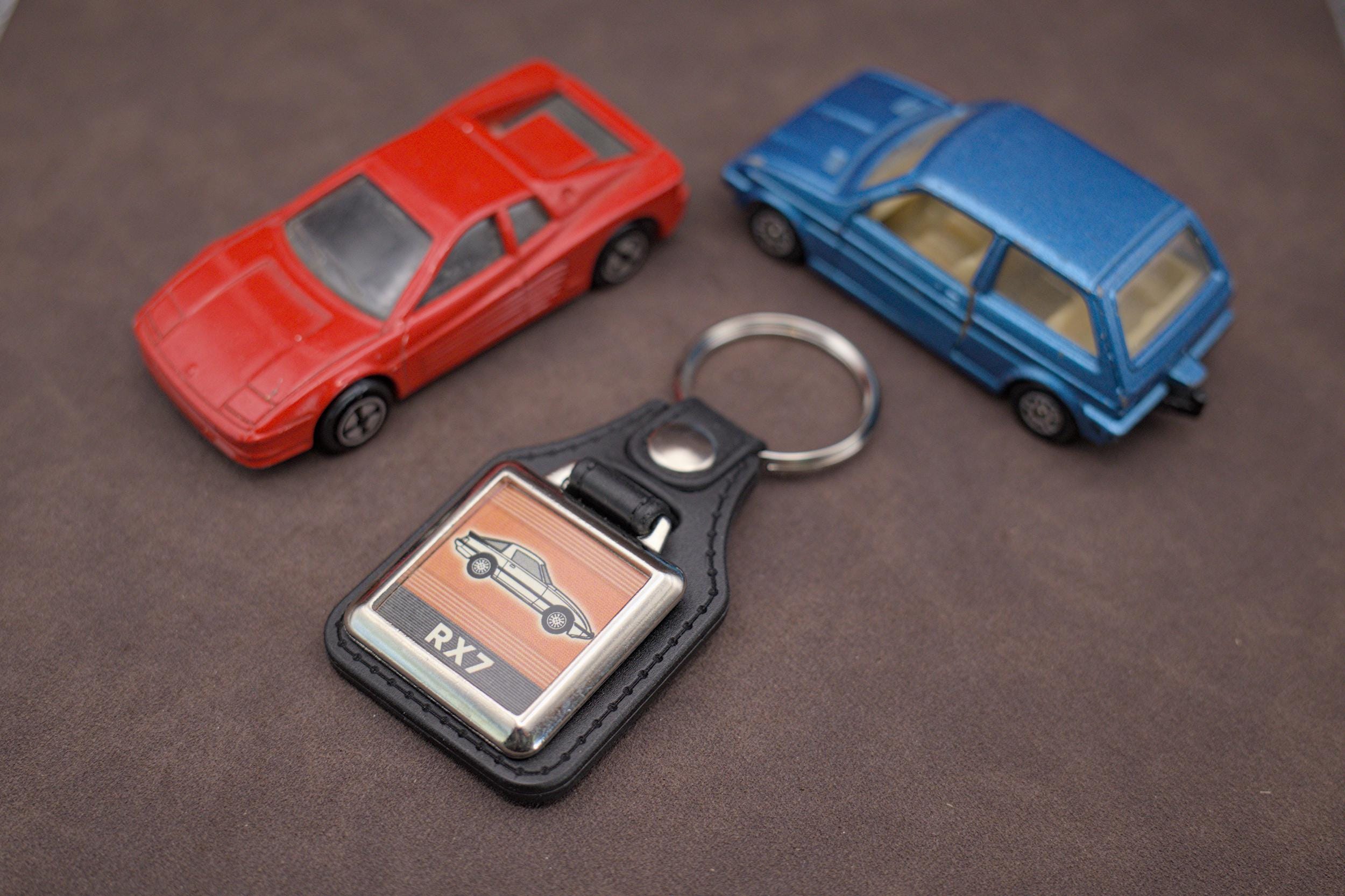 Carbon Fibre Keychain For Mazda RX7 FD FC SA, Rotor, Rotary